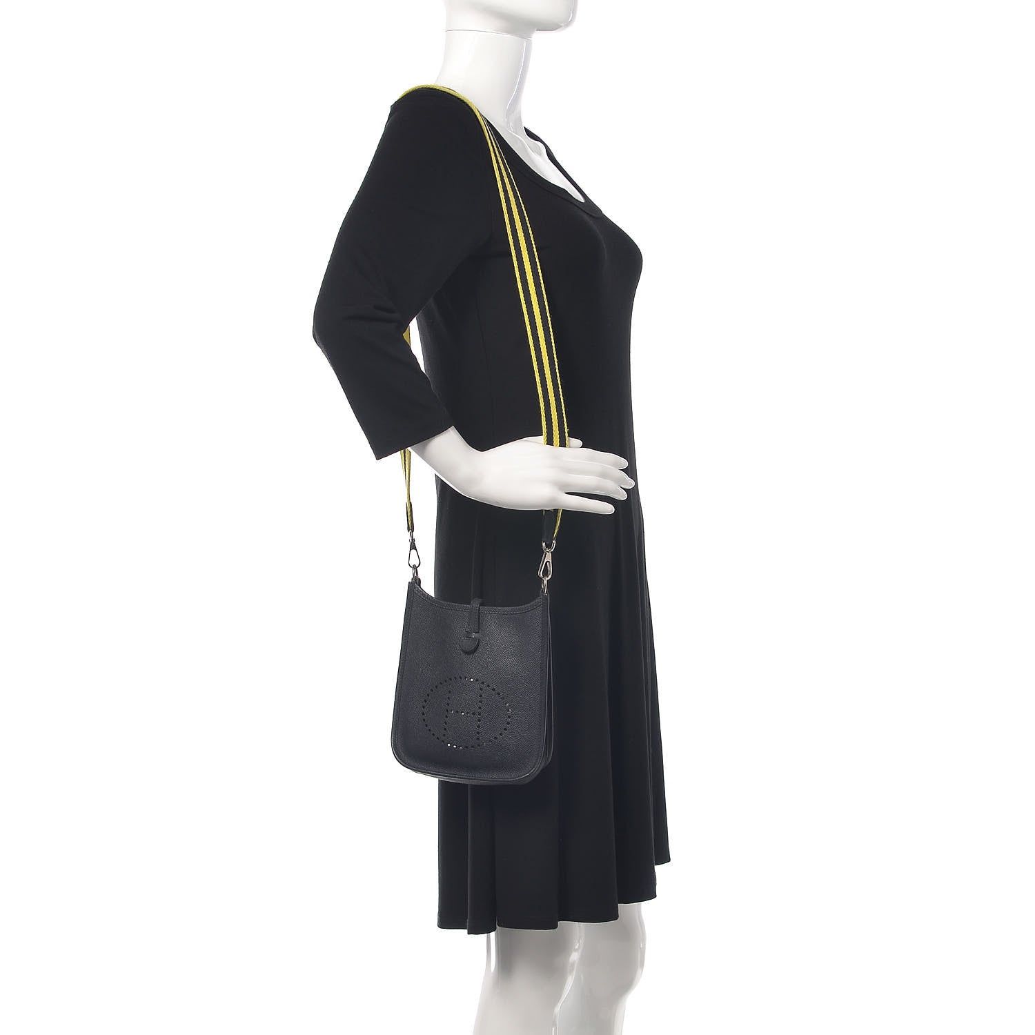 Hermes Epsom Amazone Evelyne TPM Bleu Indigo Lime 2 of 12