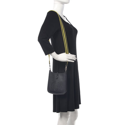 Hermes Epsom Amazone Evelyne TPM Bleu Indigo Lime 2 of 12