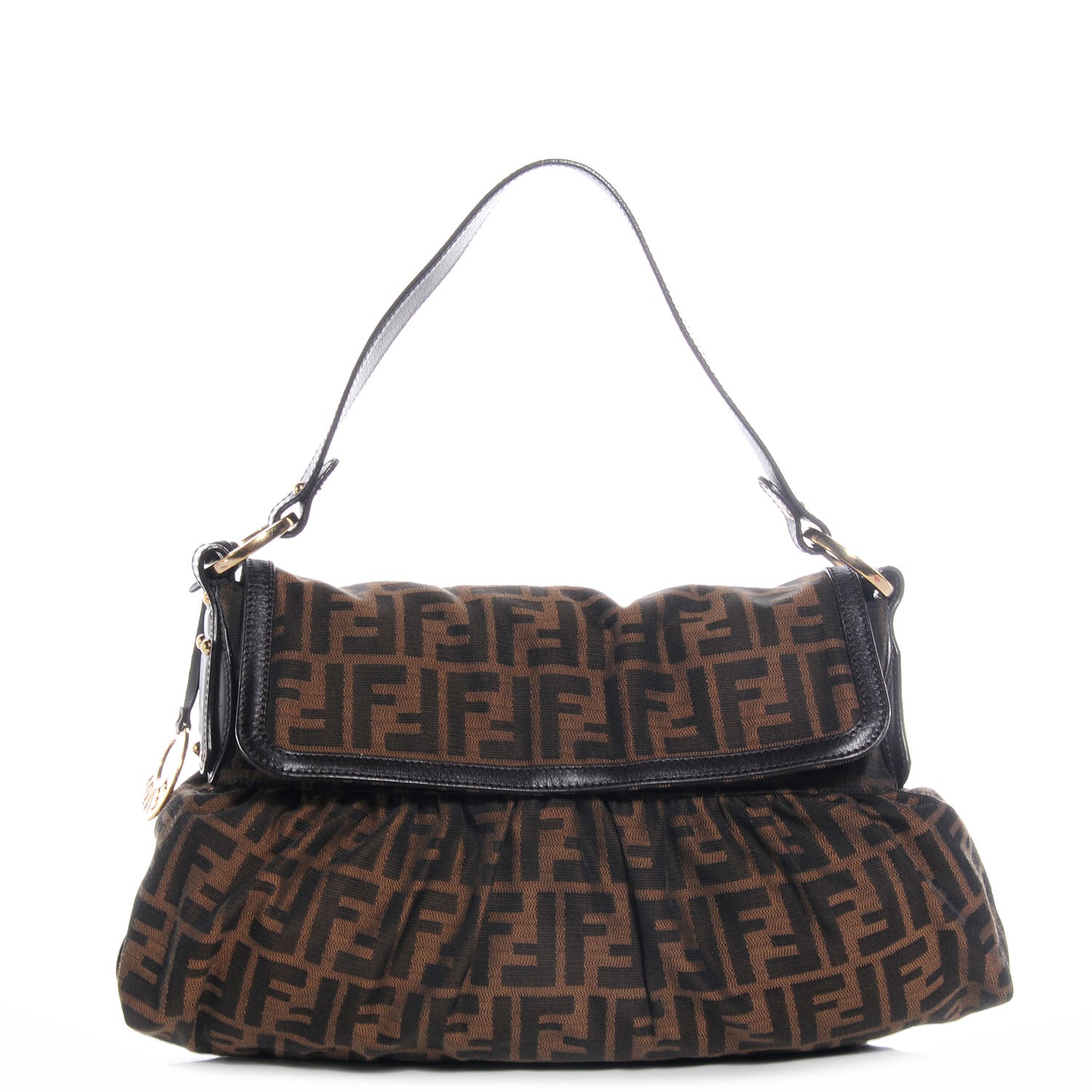 Fendi Zucca Small Chef Shoulder Bag Tobacco 1 of 9