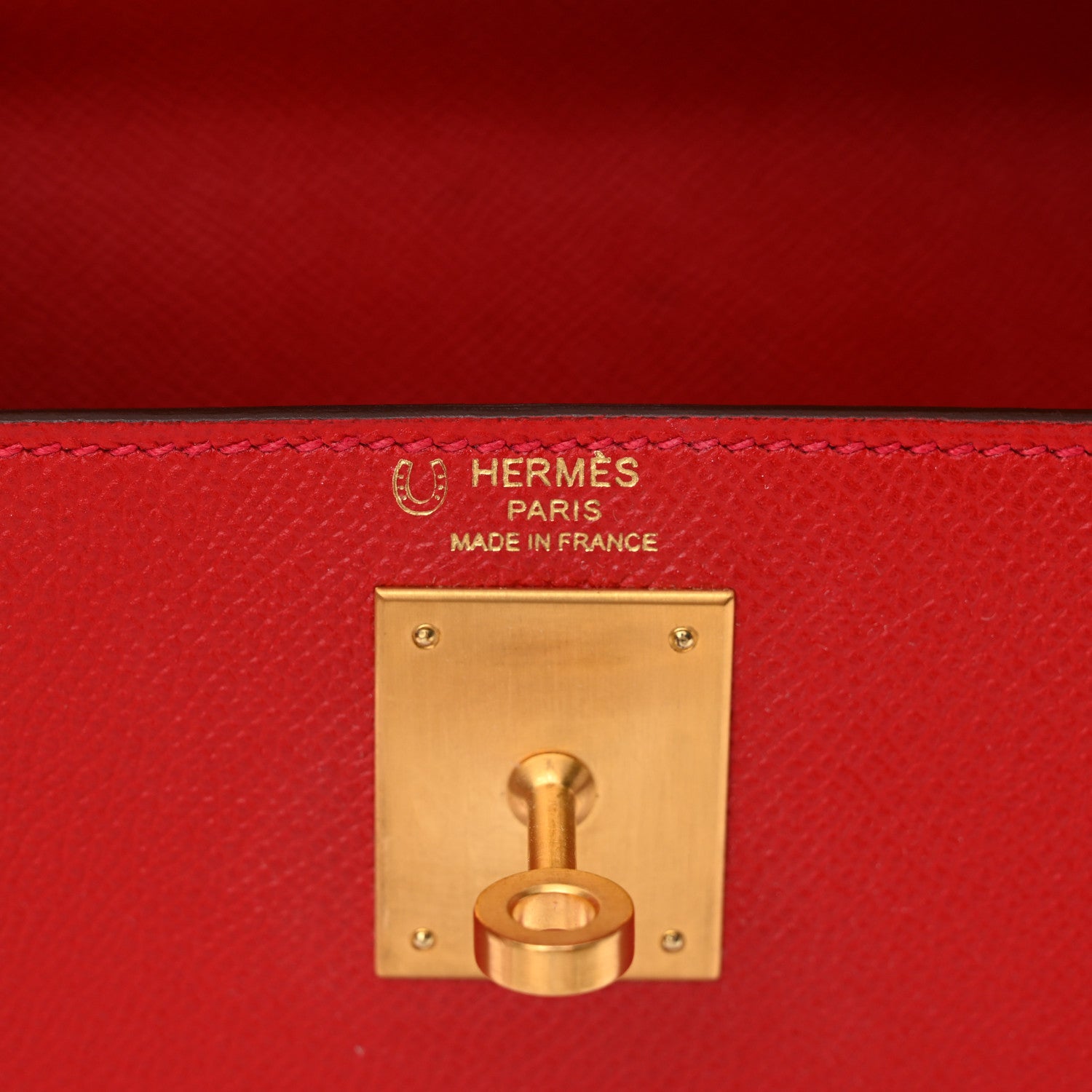 Hermes Epsom Horseshoe Kelly Sellier 28 Rouge Casaque Black 6 of 11