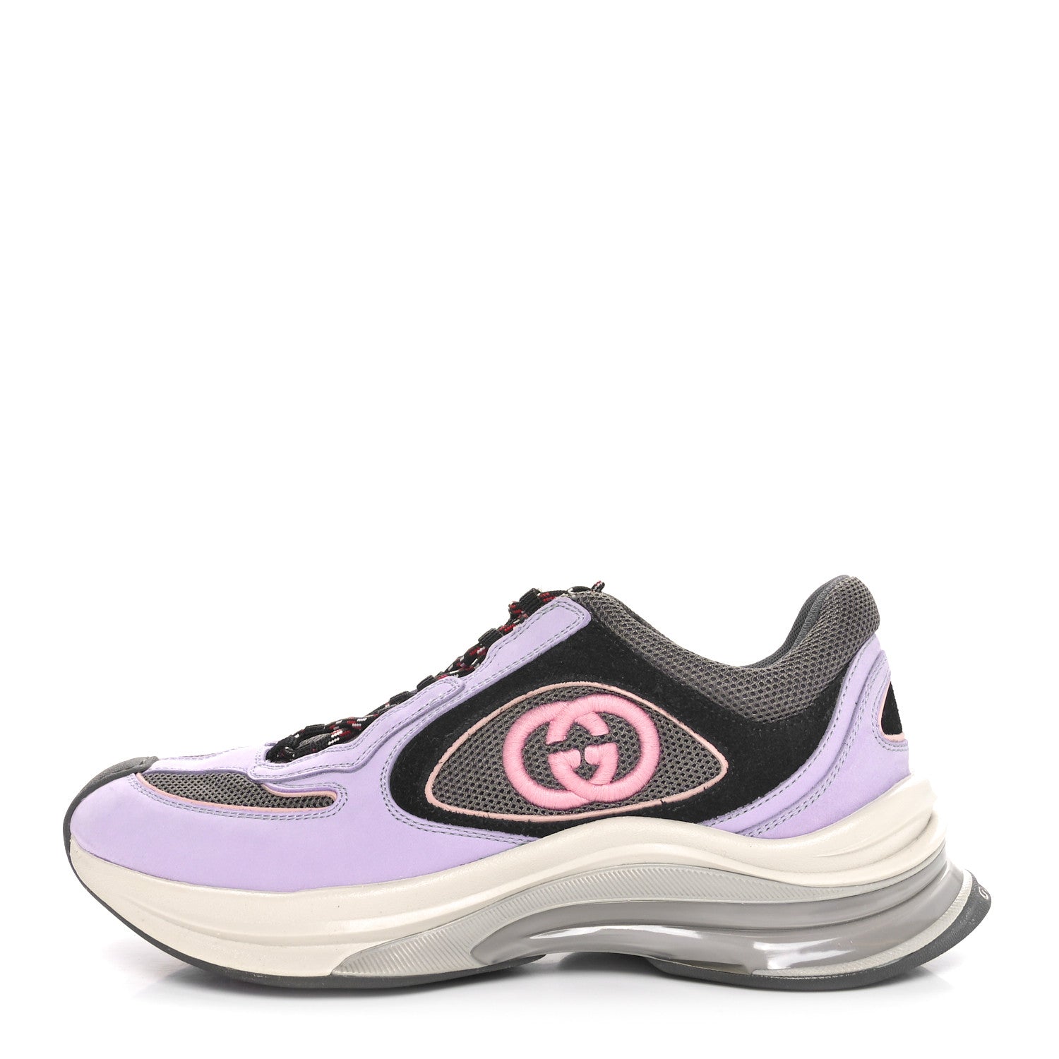 Gucci Technical Knit Fabric Suede Calfskin Womens Gucci Run Sneakers 38.5 38.5 1 of 9
