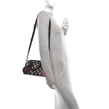 Louis Vuitton Empreinte Monogram Spring in the City Speedy Bandouliere 20 Black White Pink 2 of 9