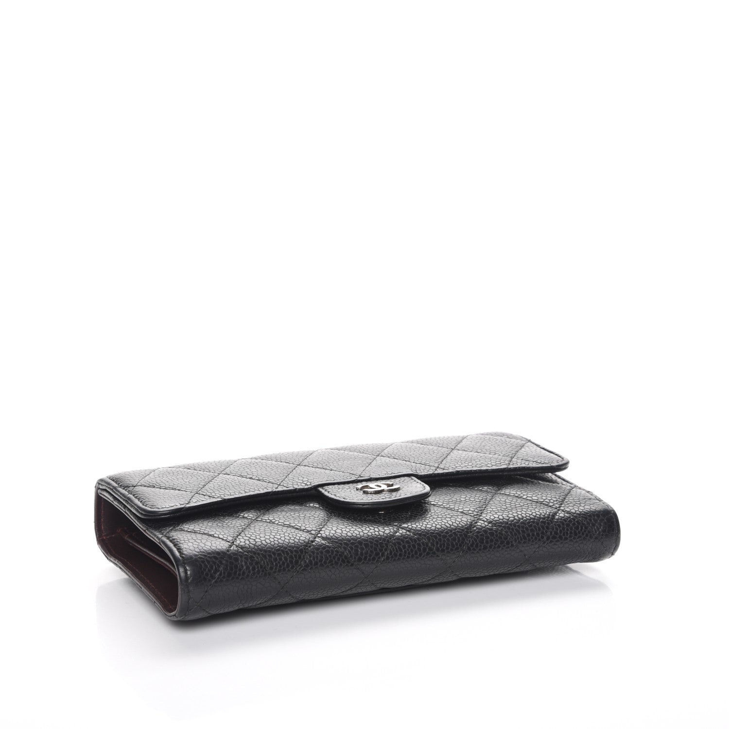 Chanel Caviar Quilted Long Flap Wallet Black 4 of 9