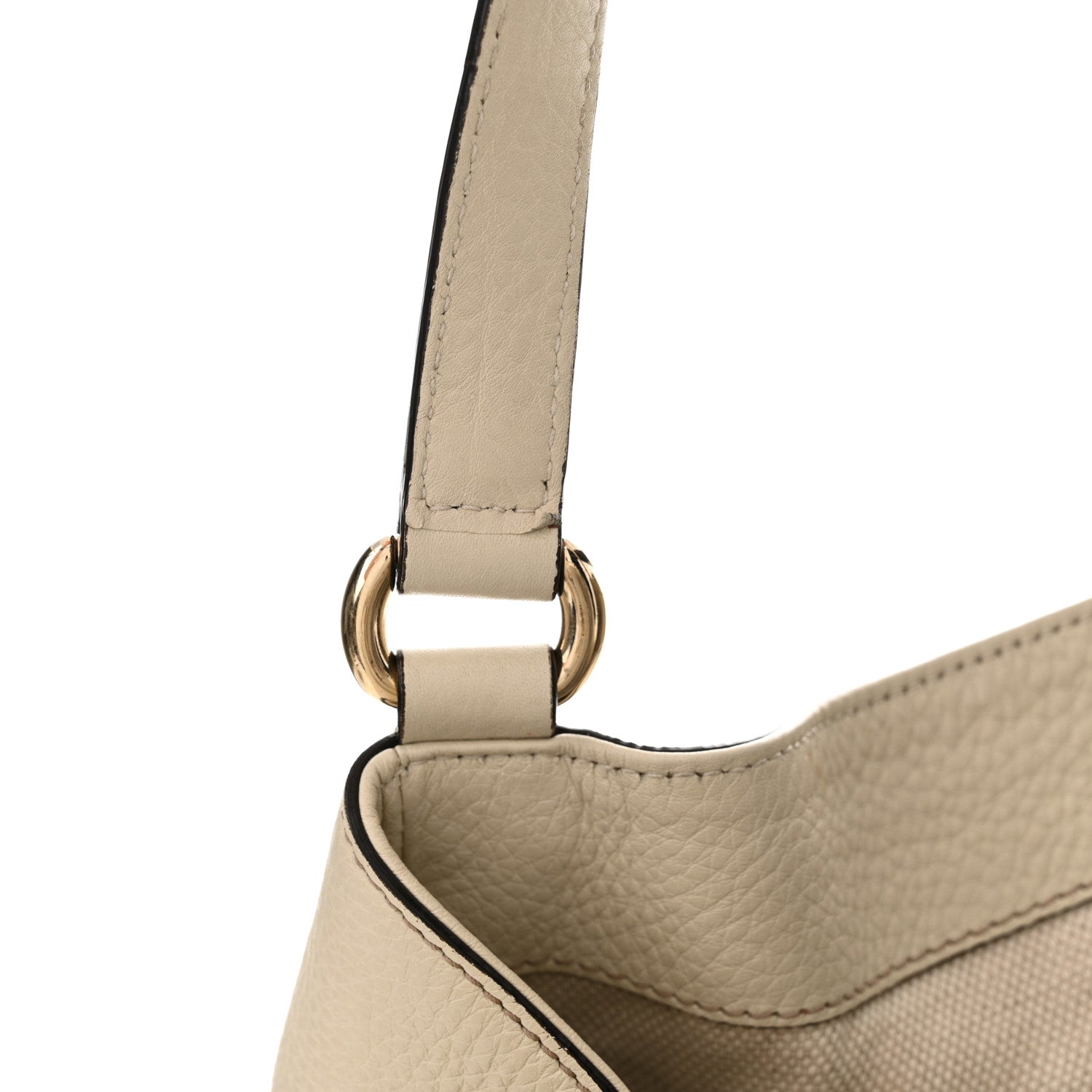 Gucci Pebbled Calfskin Large Soho Shoulder Bag Off White 12 of 12