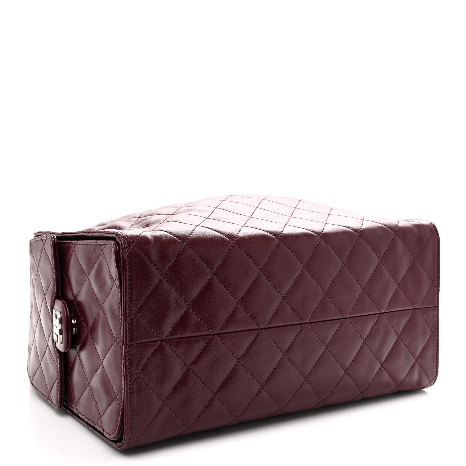 Chanel Shiny Crumpled Calfskin Quilted Medium Chanel 25 Handbag Dark Burgundy 5 of 11