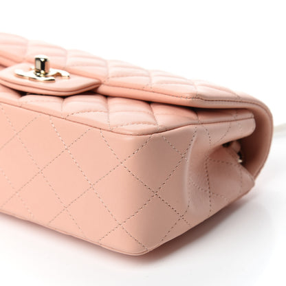 Chanel Lambskin Quilted Mini Rectangular Flap Light Pink 7 of 11