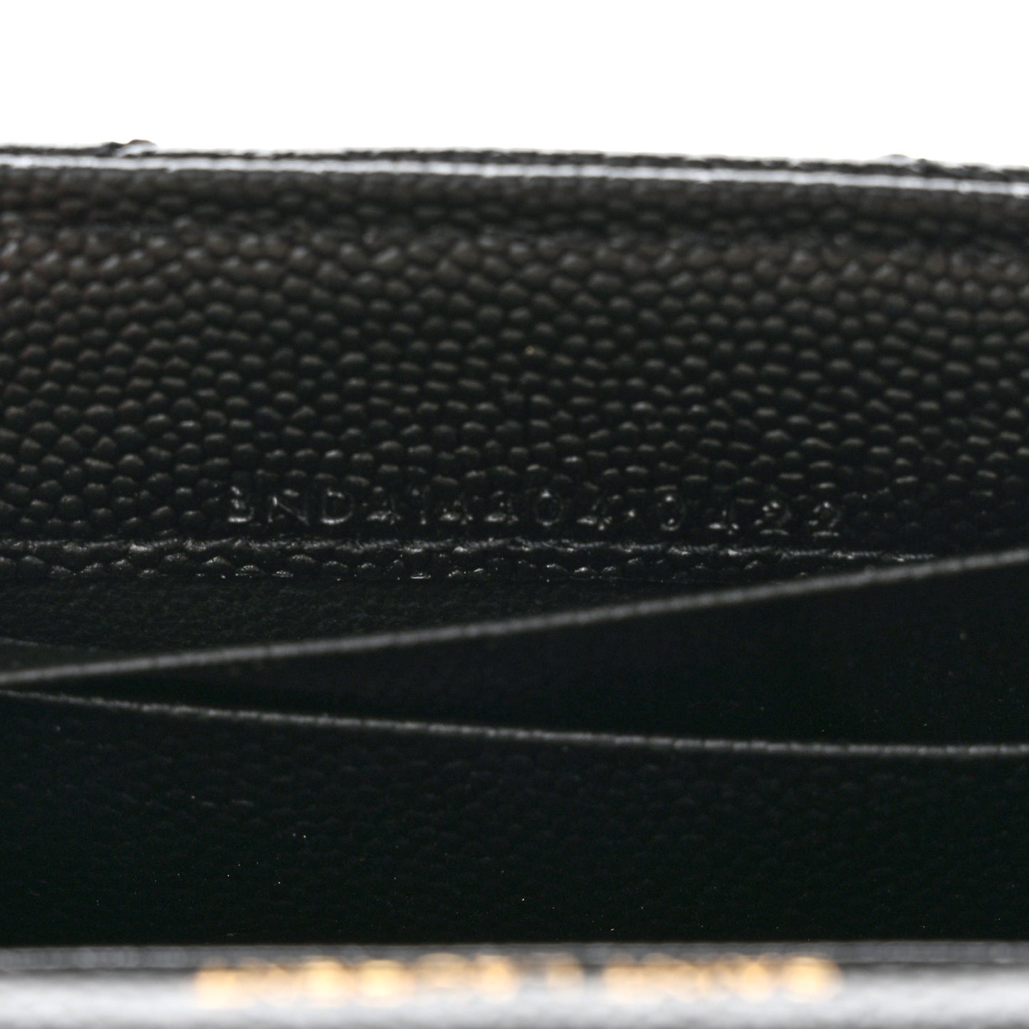 Grain De Poudre Matelasse Chevron Small Monogram Envelope Wallet Black