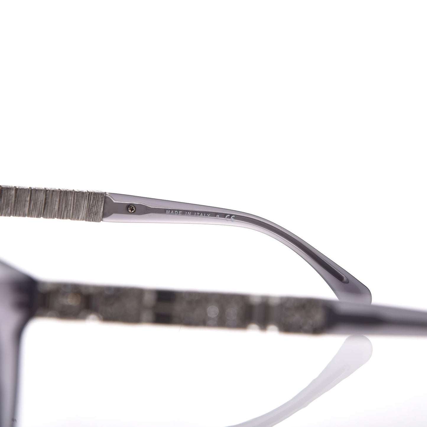 Crystal Baguette Cat Eye Sunglasses 5309-B-A Grey