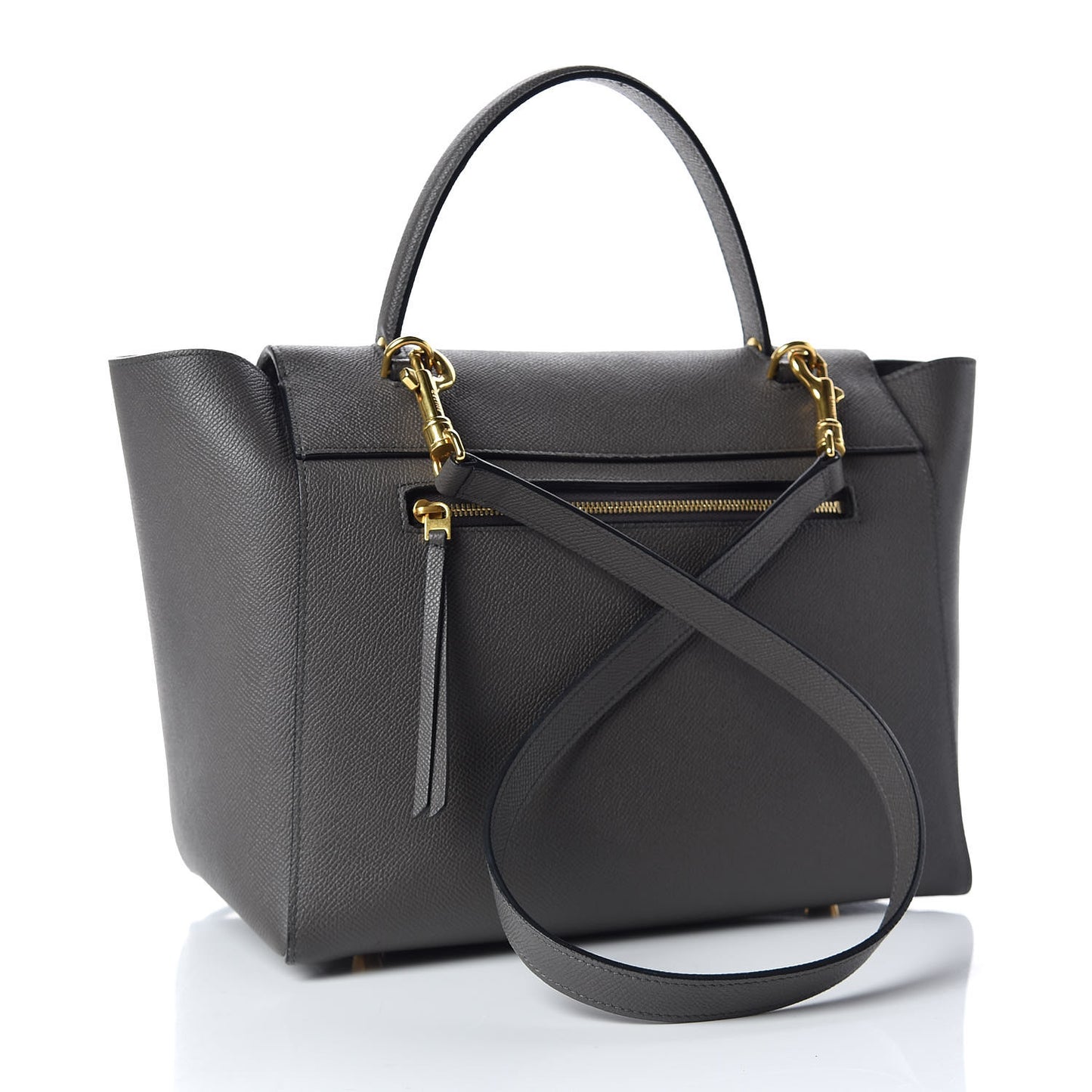 Grained Calfskin Mini Belt Bag Grey