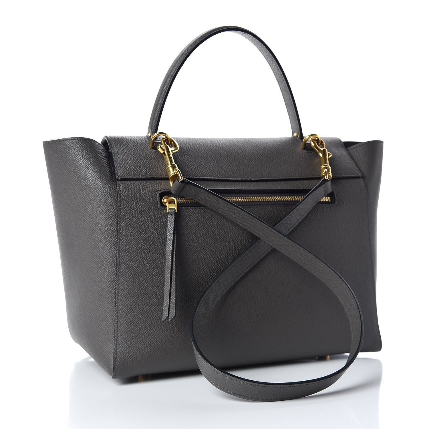 Celine Grained Calfskin Mini Belt Bag Grey 4 of 10