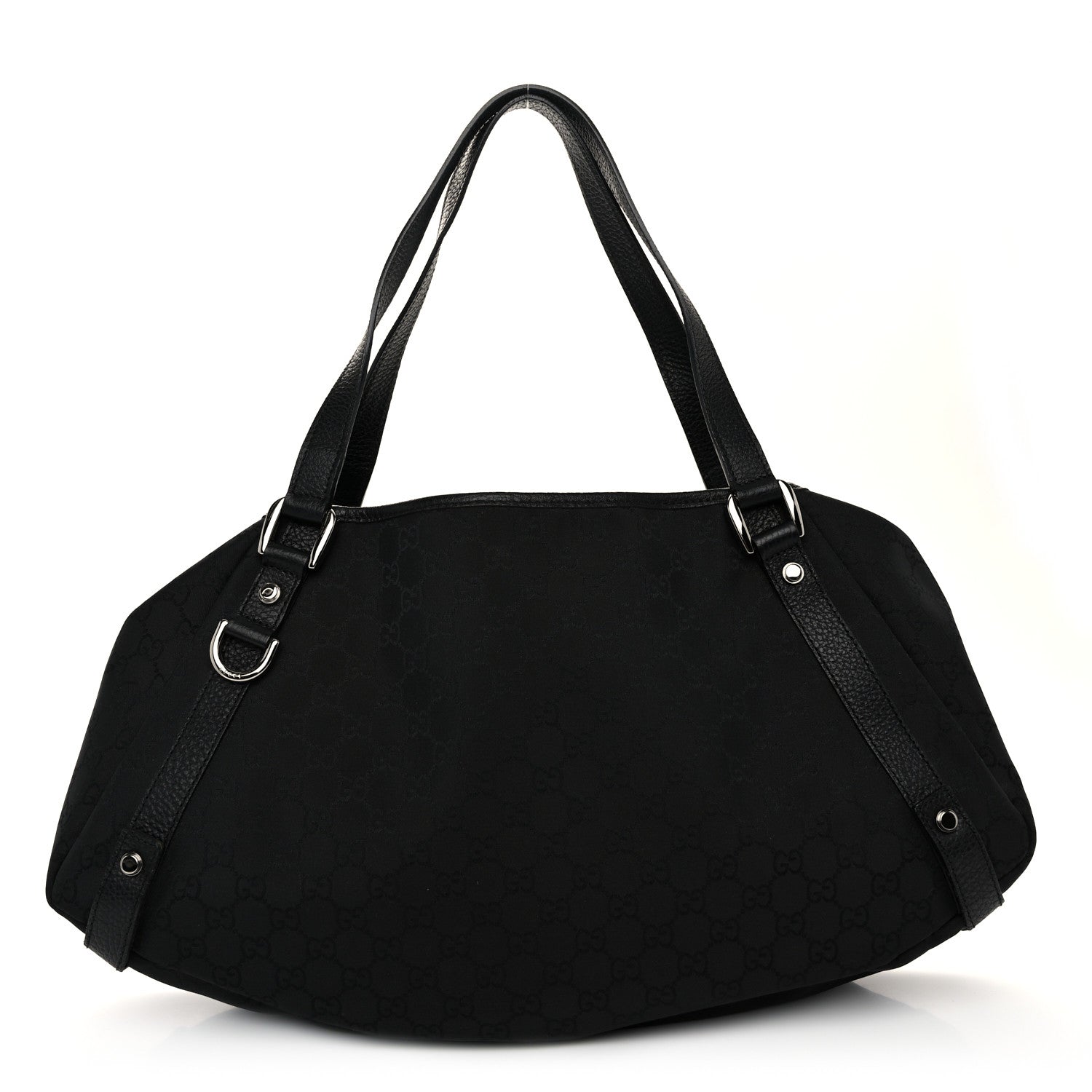 Gucci Nylon Monogram Medium Abbey Shoulder Bag Black 1 of 10
