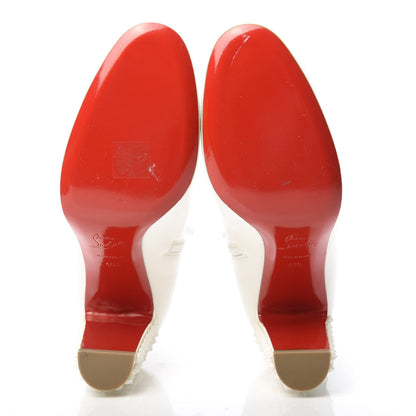 Christian Louboutin Smooth Calfskin Suzi Folk 85 Ankle Boots 40.5 White 5 of 11