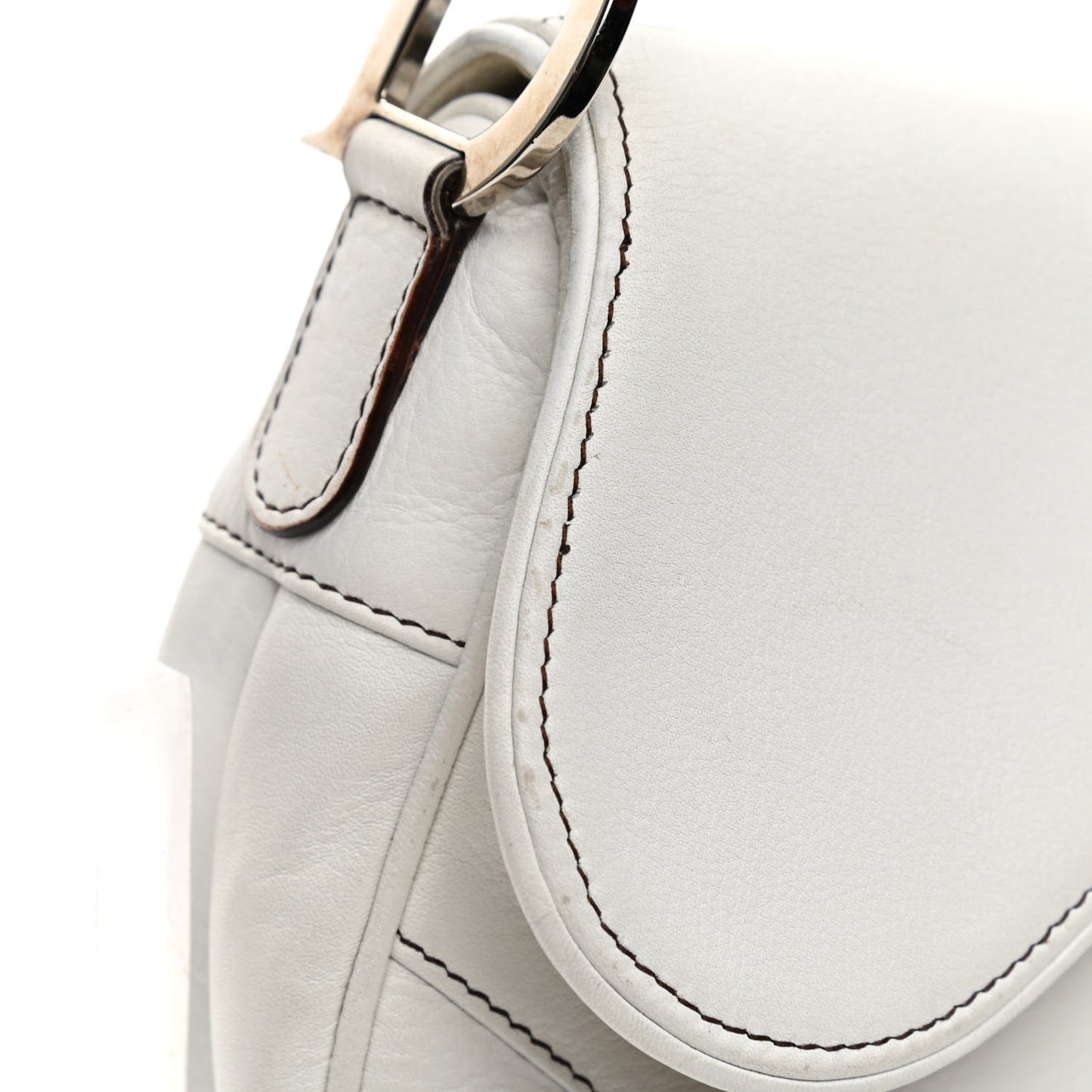 Calfskin Saddle Bag White