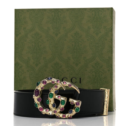Gucci Calfskin Ceramic Glass Double G 40mm Belt 90 36 Black Multicolor 6 of 6