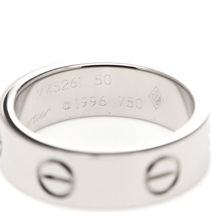 Cartier 18K White Gold 5.5mm LOVE Ring 50 5.25 4 of 5