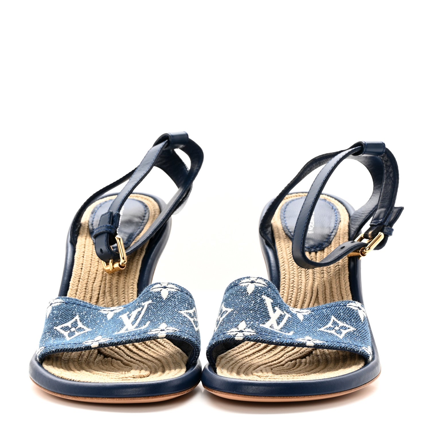Louis Vuitton Monogram Denim Maia Wedge Sandal 36.5 2 of 11
