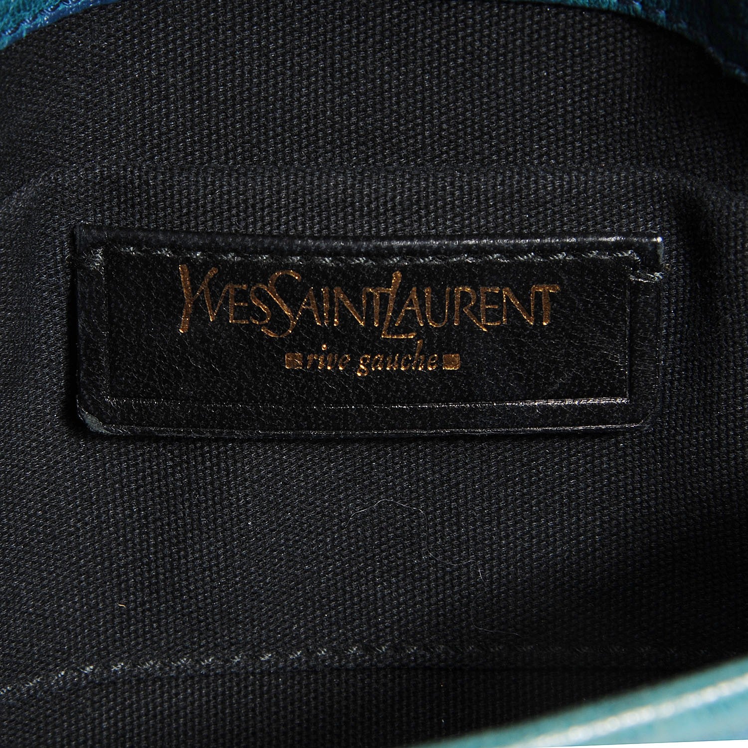 Saint Laurent Pebbled Leather Mini Besace Messenger Bag Turquoise 6 of 7
