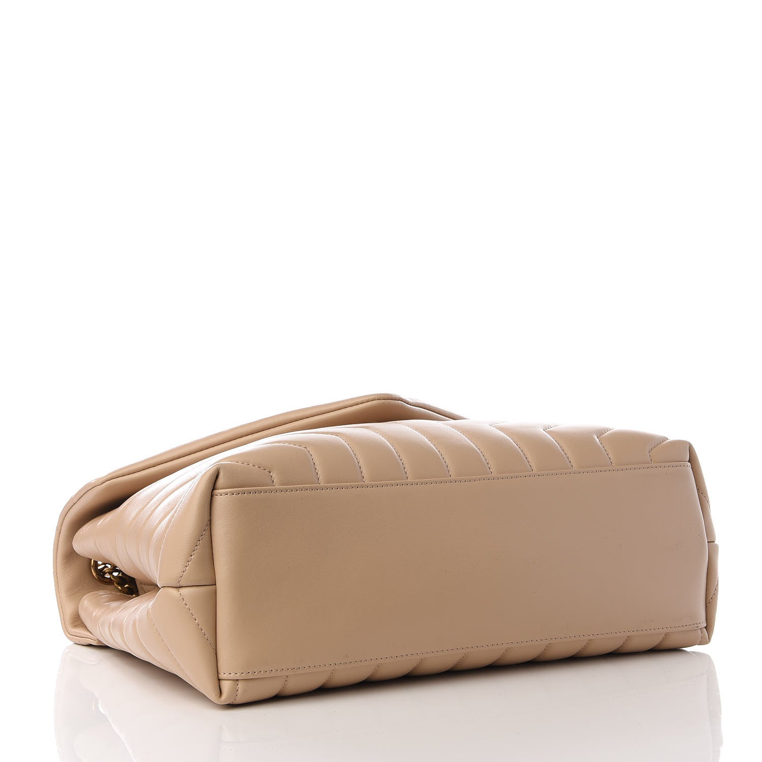 Saint Laurent Calfskin Y Quilted Monogram Medium Loulou Chain Satchel Nude Powder 3 of 9