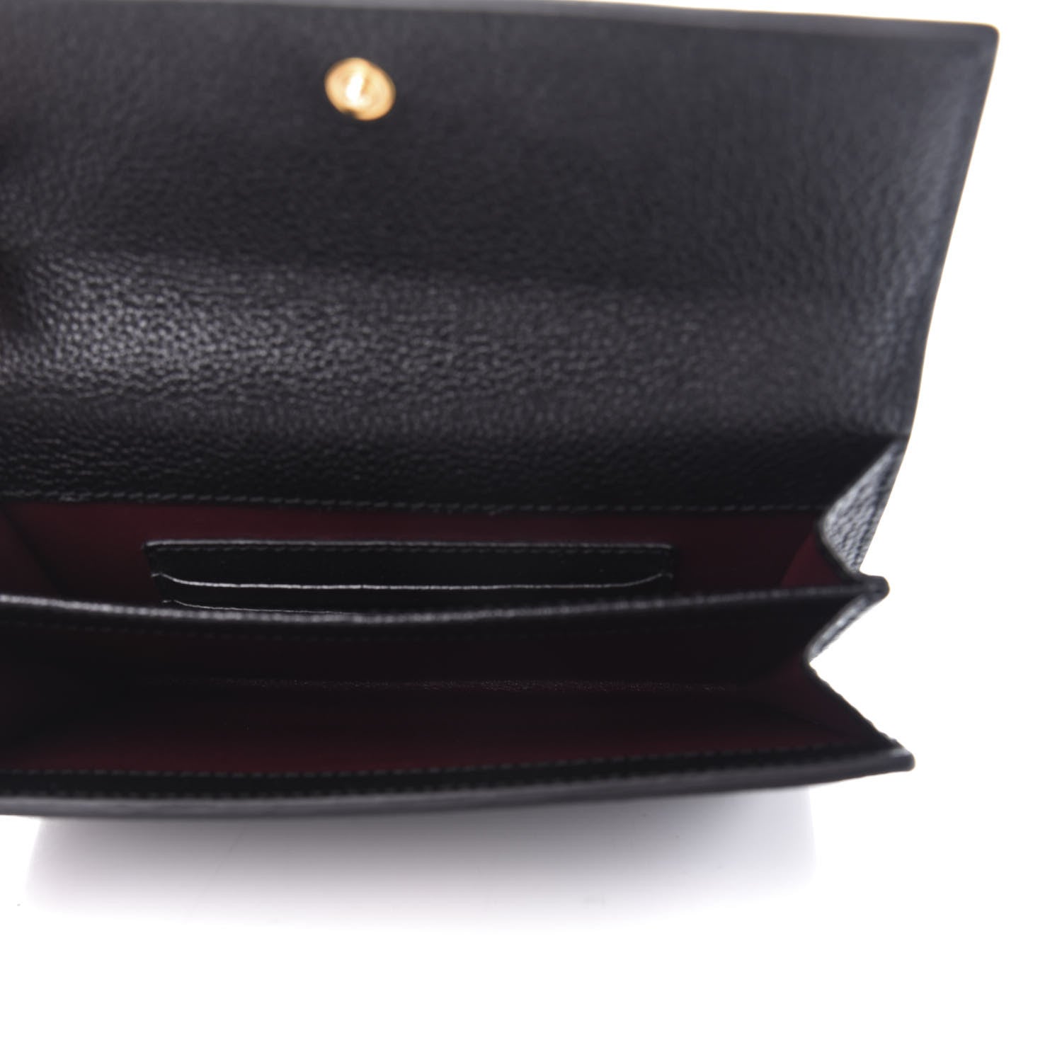 Gucci Grainy Calfskin Zumi Flap Card Case Black 5 of 7