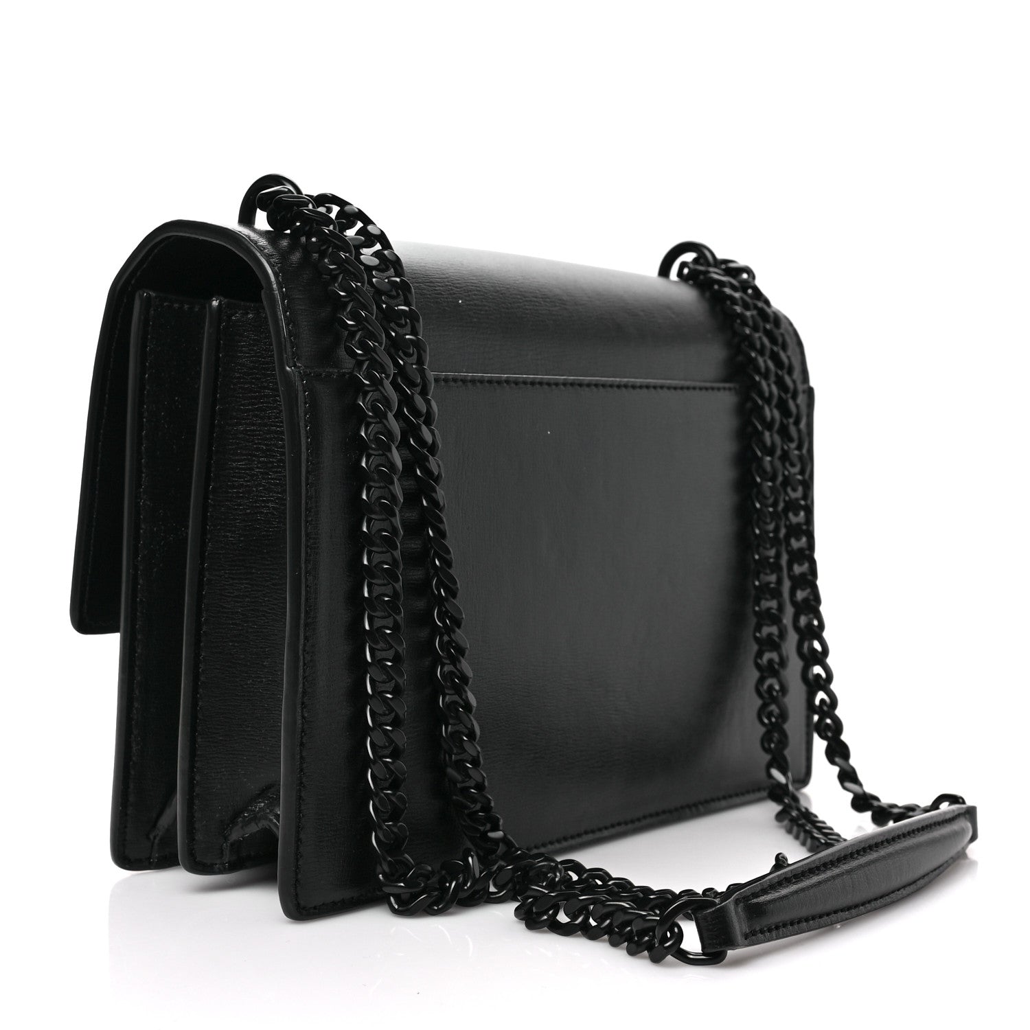 Saint Laurent Calfskin Medium Monogram Monochrome Sunset Black 3 of 7