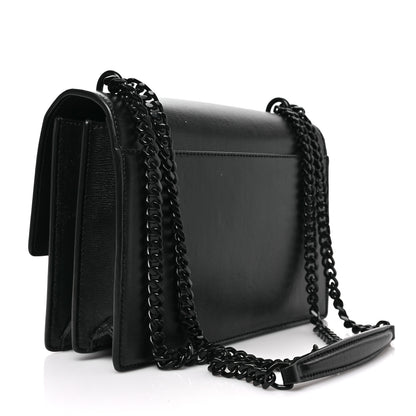Saint Laurent Calfskin Medium Monogram Monochrome Sunset Black 3 of 7