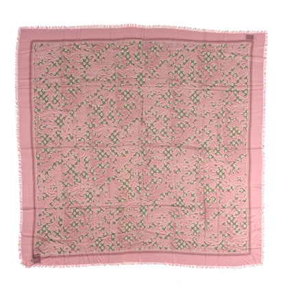 Gucci Modal Silk GG Monogram Big Arabesque Shawl Beige Pink 1 of 3