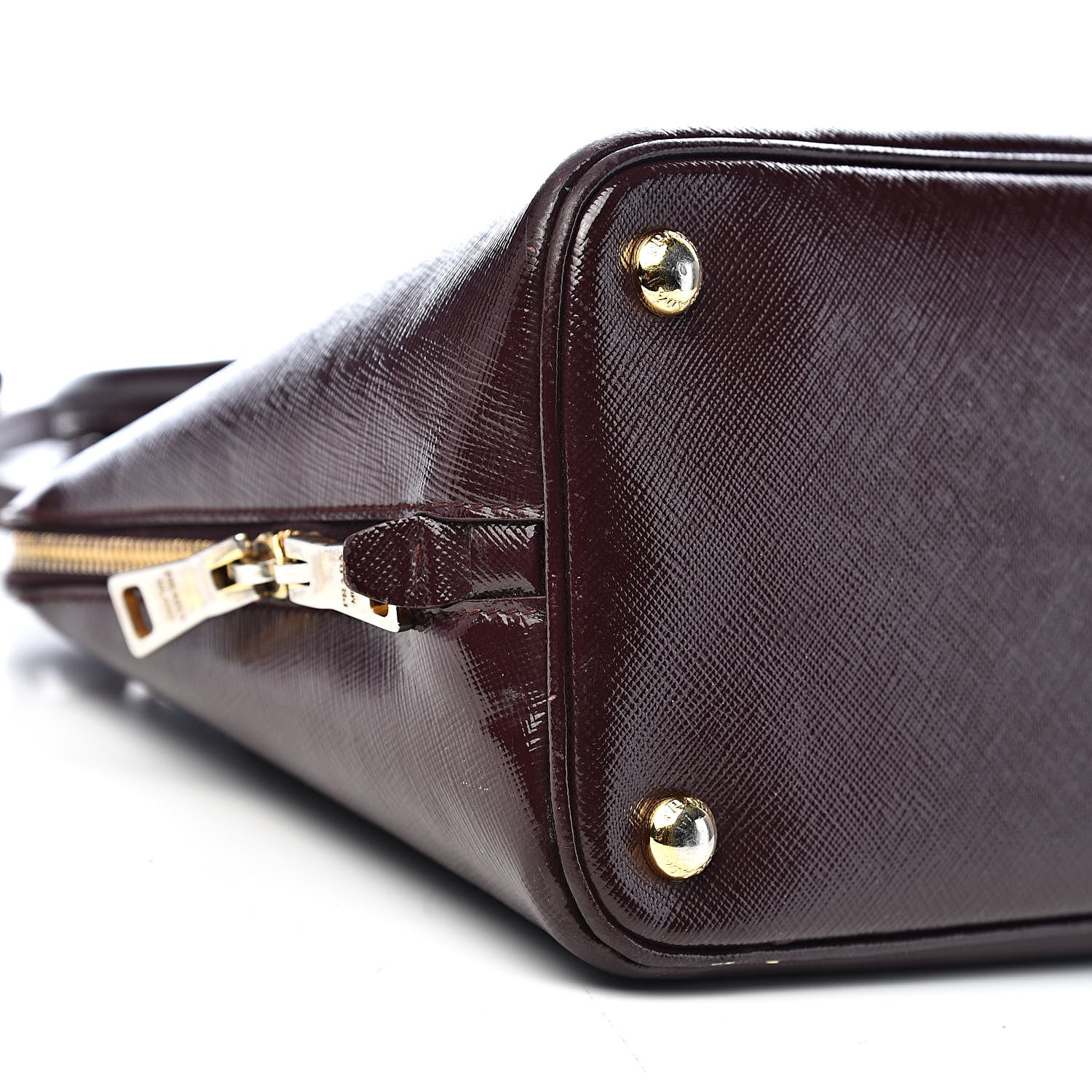 Prada Saffiano Vernice Medium Promenade Tote Granato 17 of 18