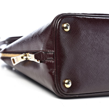 Prada Saffiano Vernice Medium Promenade Tote Granato 17 of 18