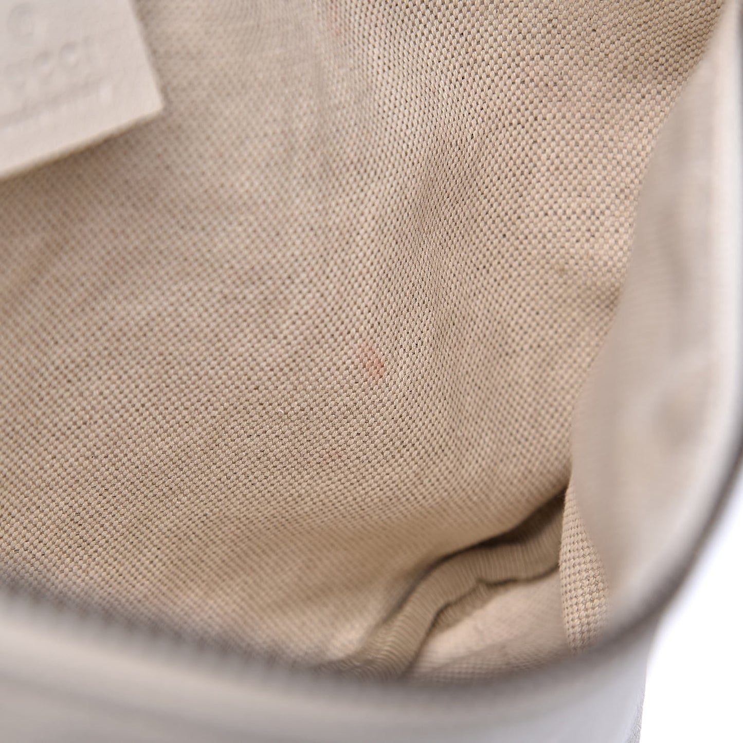 Grained Calfskin Logo Belt Bag White