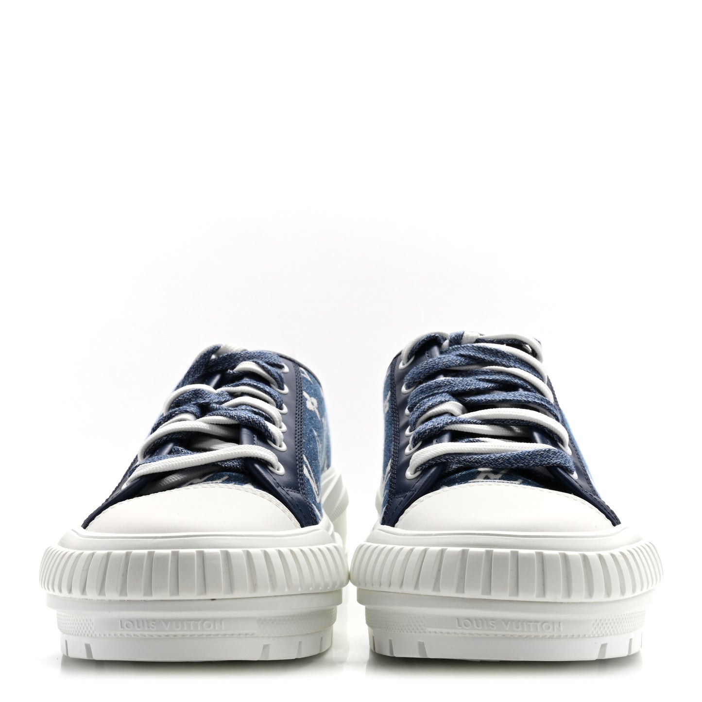 Denim Monogram Squad Sneakers 40 Marine
