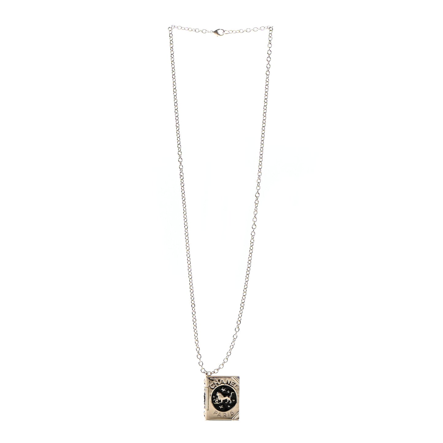 Metal Long Necklace Gold Black