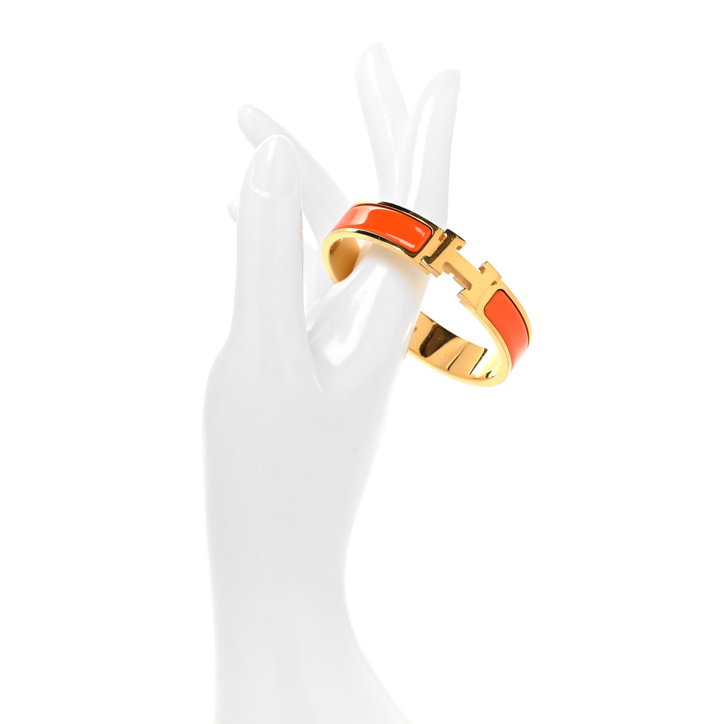 Enamel Narrow Clic Clac H Bracelet PM Orange