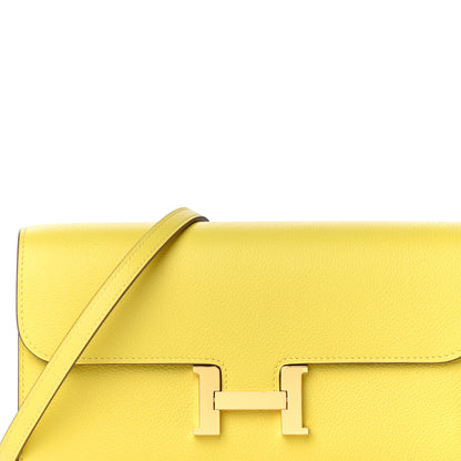 Hermes Evercolor Constance Wallet To Go Lime 7 of 10