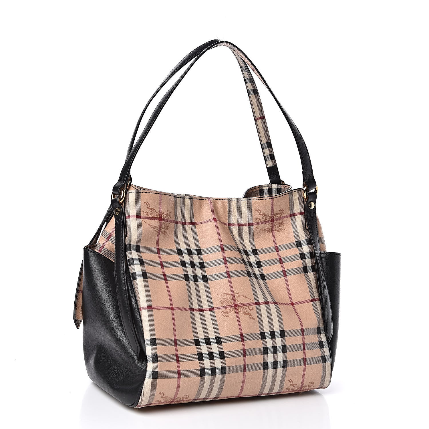 Burberry Haymarket Check Small Canterbury Tote Black 3 of 10