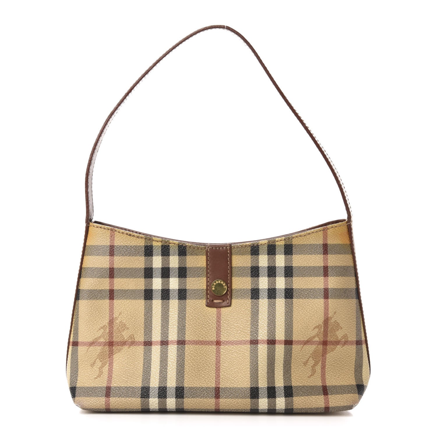 Burberry Haymarket Check Shoulder Bag Brown 1 of 10