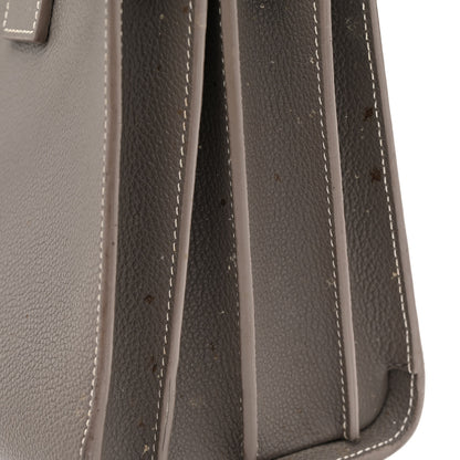 Saint Laurent Grained Calfskin Topstich Baby Sac De Jour Grey 15 of 20