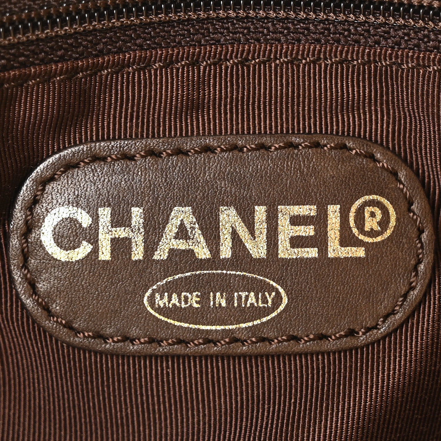 Chanel Raffia Calfskin CC Tote Bag Brown 6 of 10