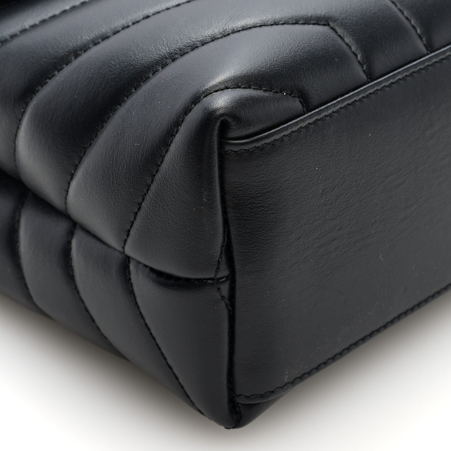 Saint Laurent Calfskin Y Quilted Monogram Small Loulou Chain Satchel Black 8 of 9