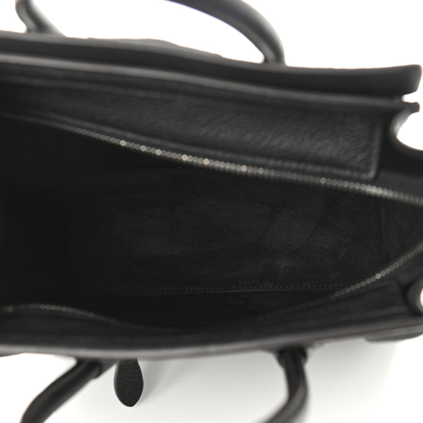 Drummed Calfskin Nano Luggage Black