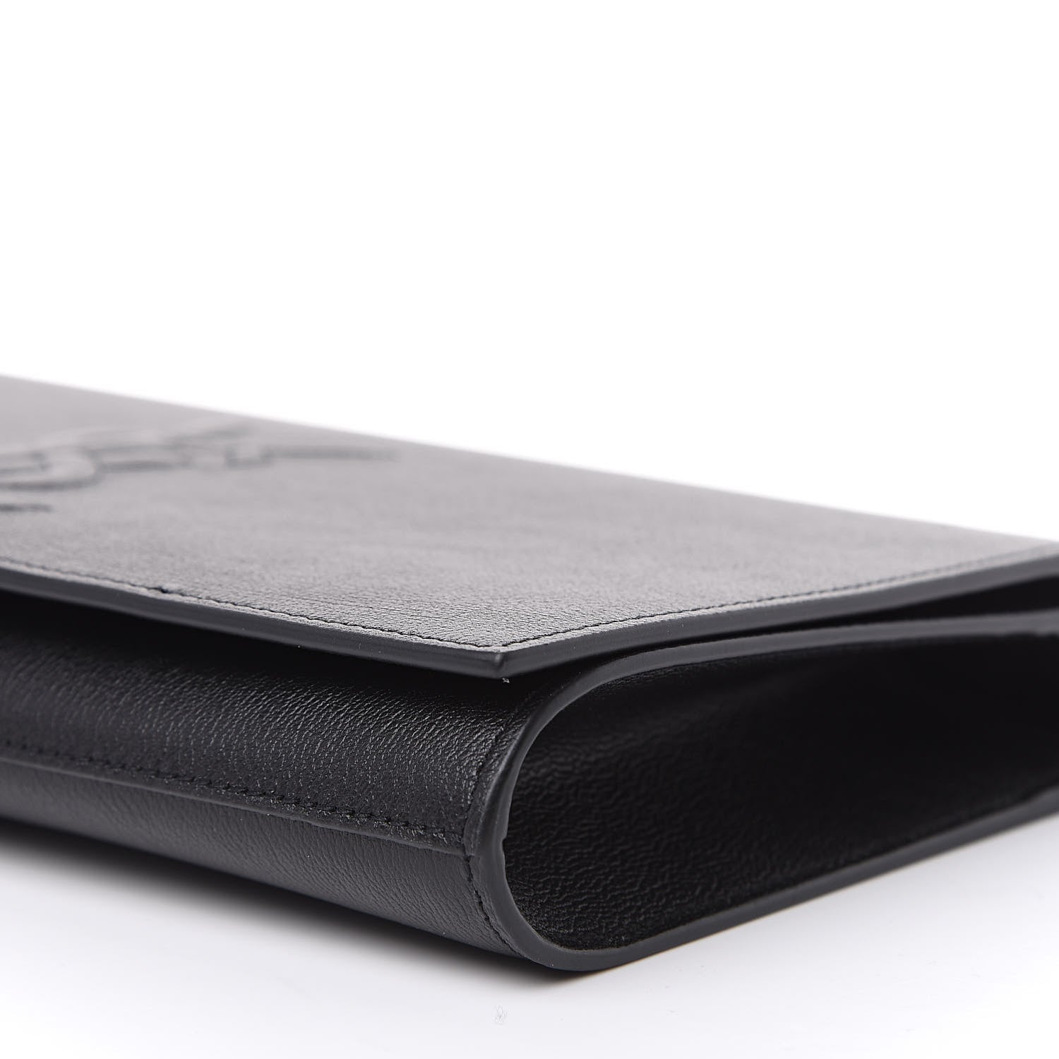 Saint Laurent Goatskin Large Belle De Jour Clutch Black 9 of 9