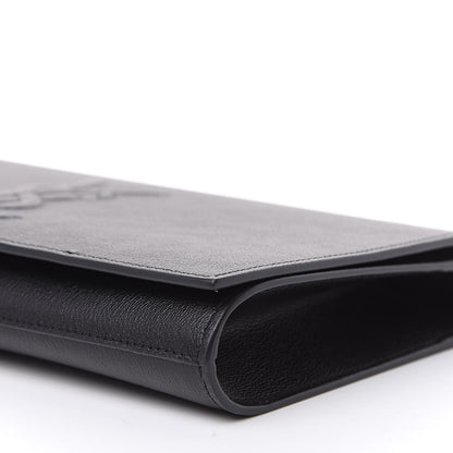 Saint Laurent Goatskin Large Belle De Jour Clutch Black 9 of 9