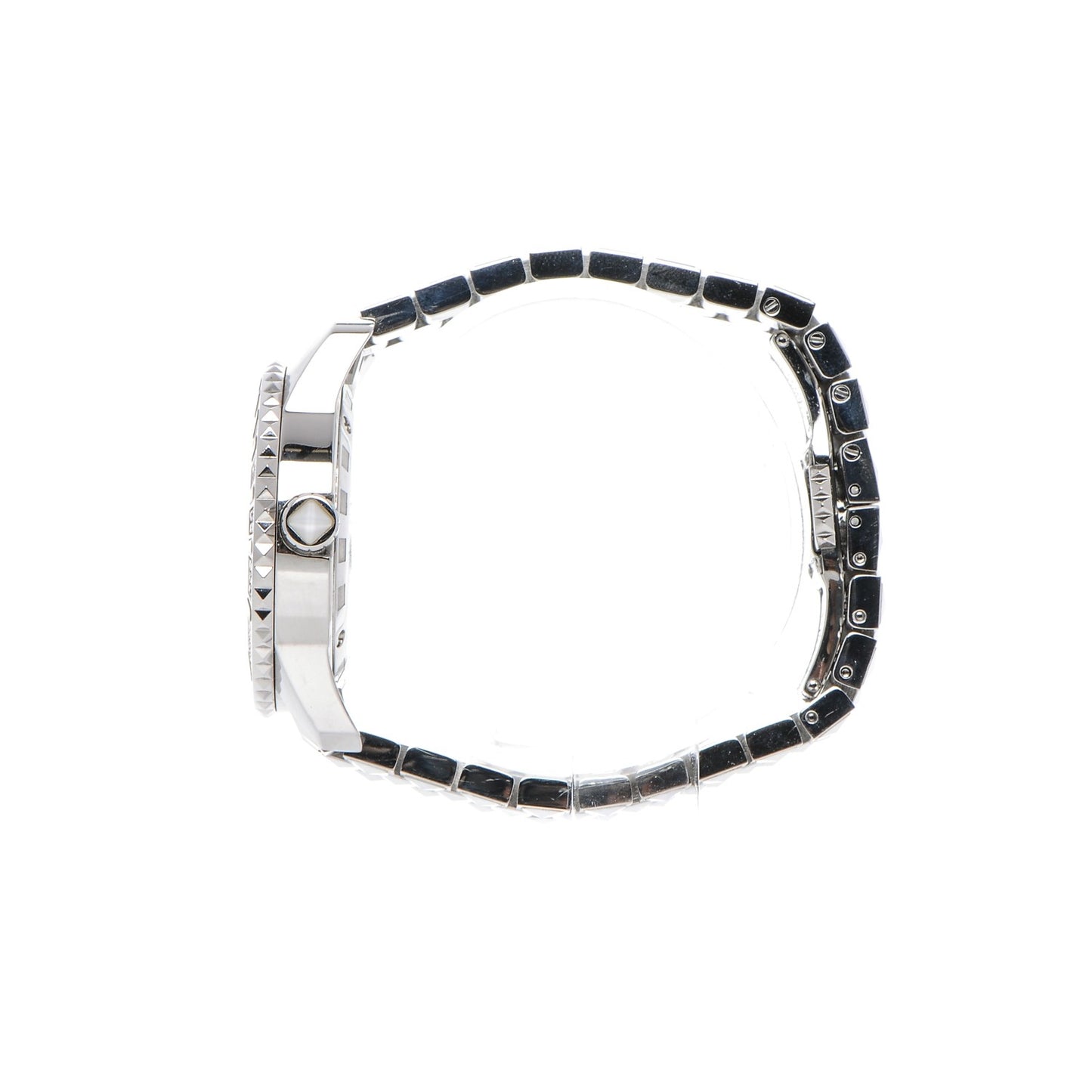 Stainless Steel Diamond Bezel Sapphire 33mm Christal Quartz Watch White