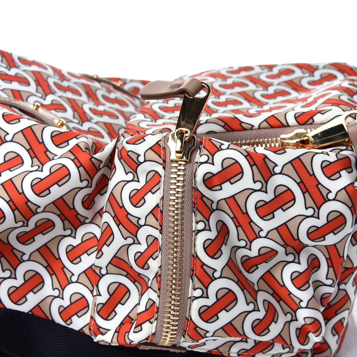 Nylon Monogram Medium Rucksack Backpack Vermillion