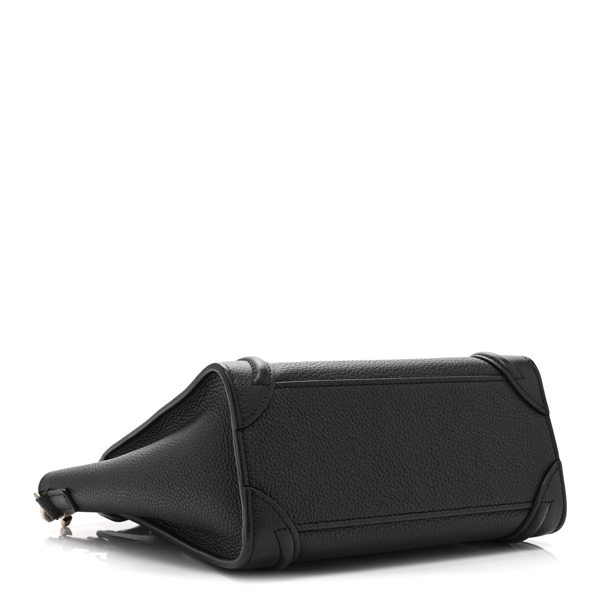 Drummed Calfskin Nano Luggage Black