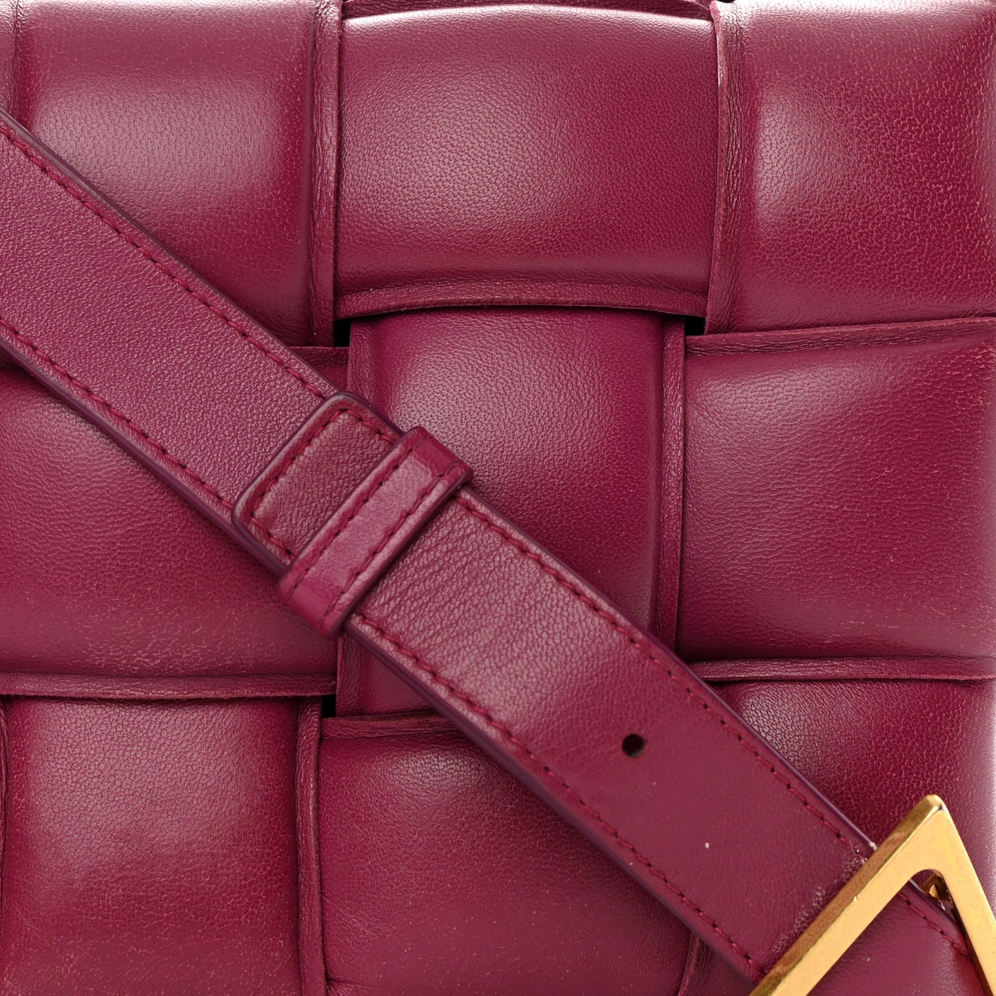 Nappa Maxi Intreccio Padded Cassette Crossbody Bag Cinnabar