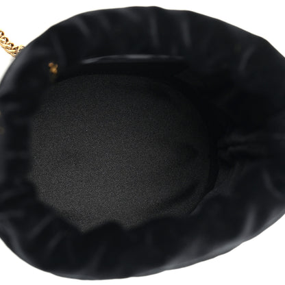 Gucci Velvet Matelasse Mini GG Marmont 2.0 Bucket Bag Black 5 of 10