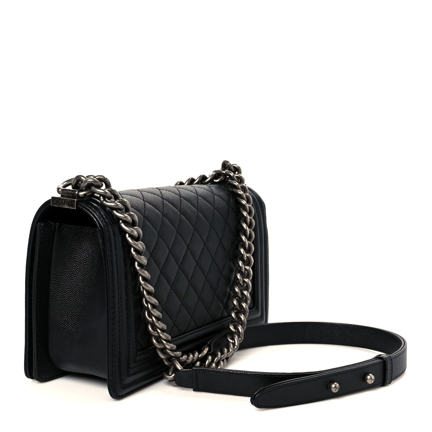 Chanel Caviar Quilted Medium Boy Flap Black 2 of 9