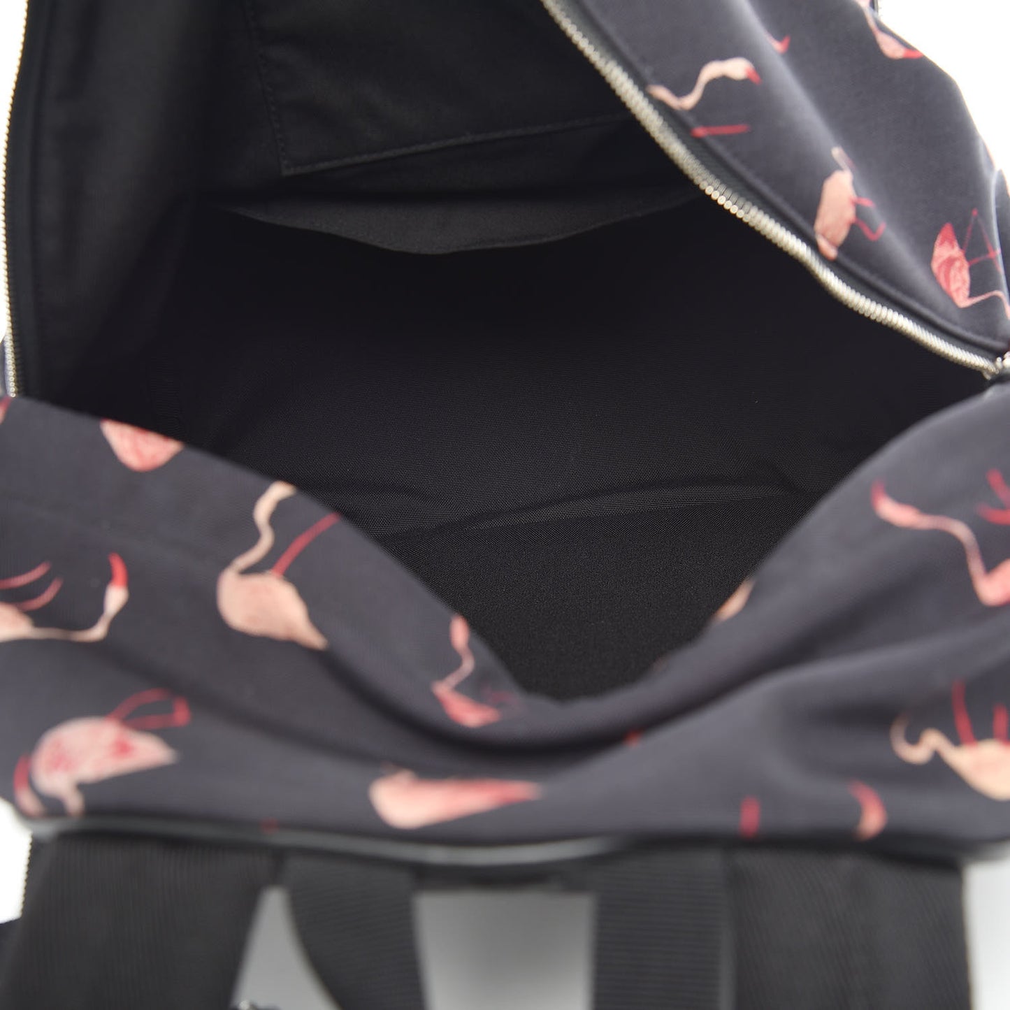Nylon Canvas Flamingo Print City Backpack Pink Black