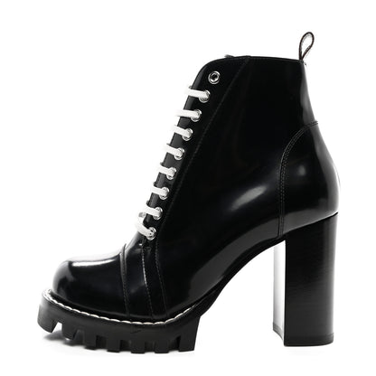 Louis Vuitton Glazed Calfskin Star Trail Ankle Boots 37.5 Black 1 of 8