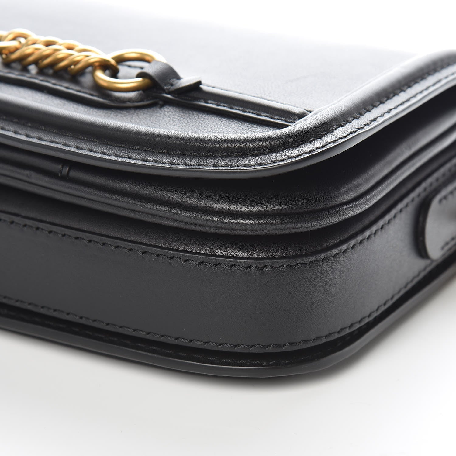 Burberry Soft Calfskin Link Flap Crossbody Black 6 of 9